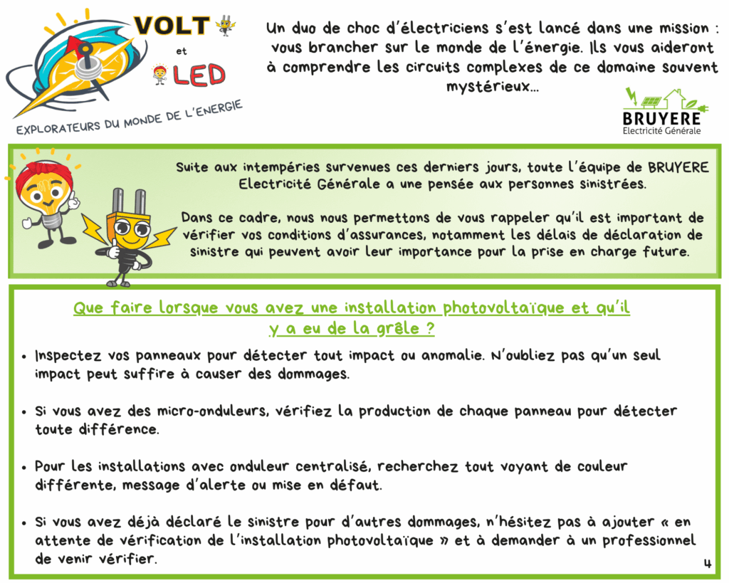 Conseils après orage de grêle